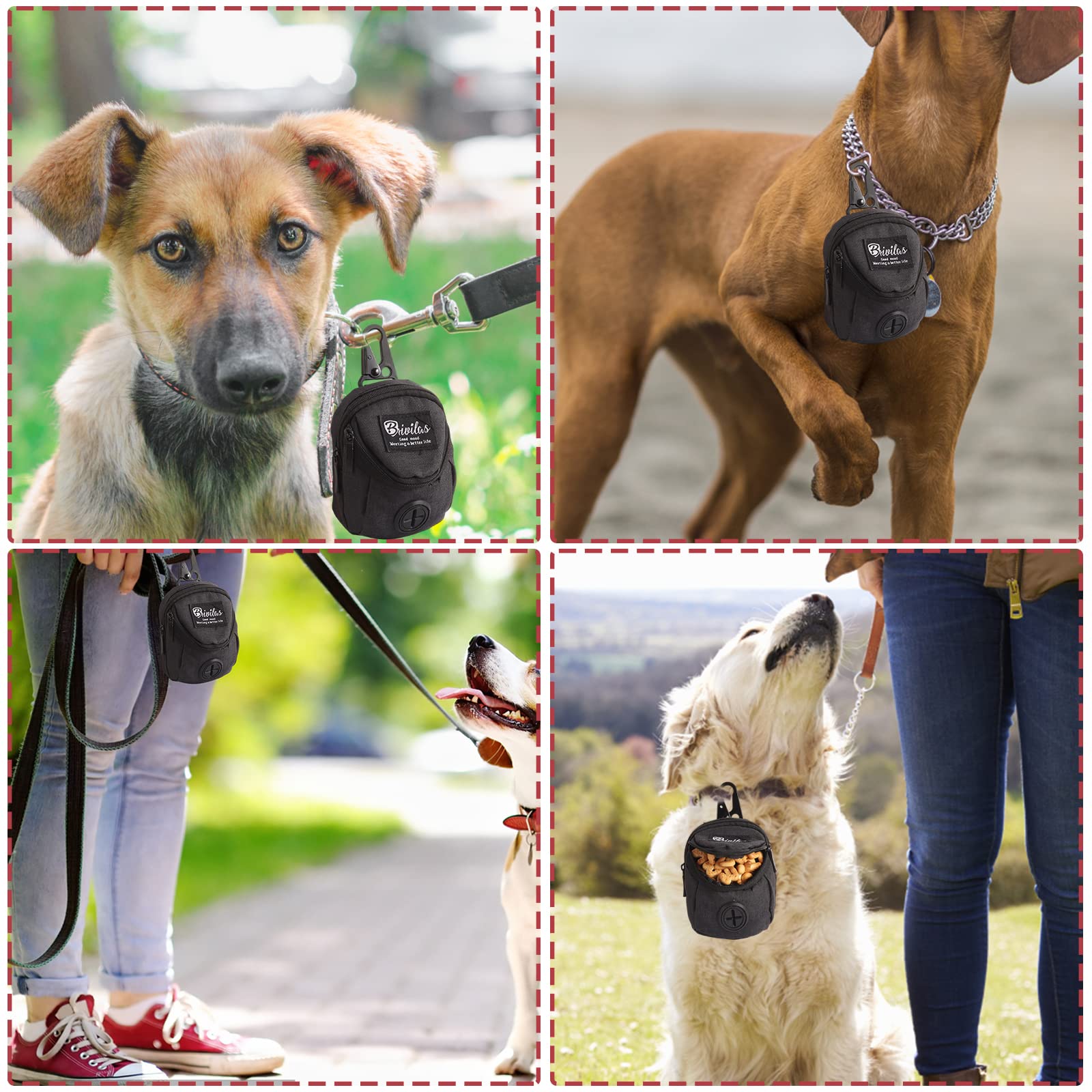 Yoosso Distributore di Sacchetti per Cacca di Cane, Dispenser per Sacchetto Sacchetto per Animali Domestici per L'addestramento del Cane da Passeggio (Nero)
