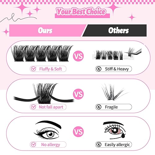 Miniatura 5 de Kit de extensión de pestañas magnéticas, pestañas magnéticas reutilizables, aspecto natural, 14 pares de pestañas postizas con delineador magnético