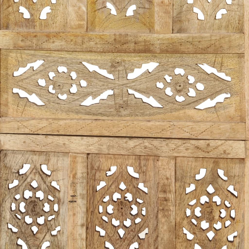 vidaXL Cloison de séparation 5 Panneaux 200x165 cm Bois de manguier