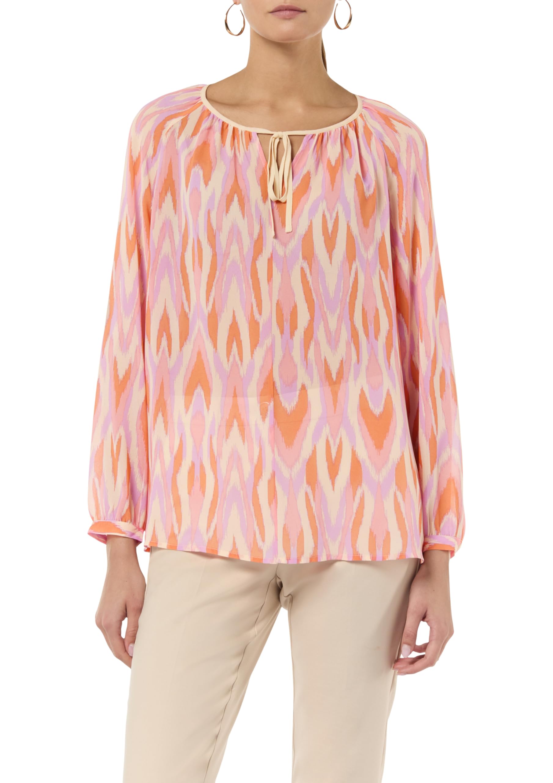 COMMA Chiffonbluse mit Allovermuster