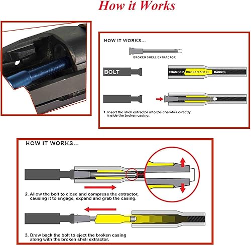 Miniatura 5 de Gotical Extractor de cáscara rota - 30-06 y 223 - Herramienta de extracción de cartuchos 30 06 y 223Calibre Herramienta de extracción de cartucho
