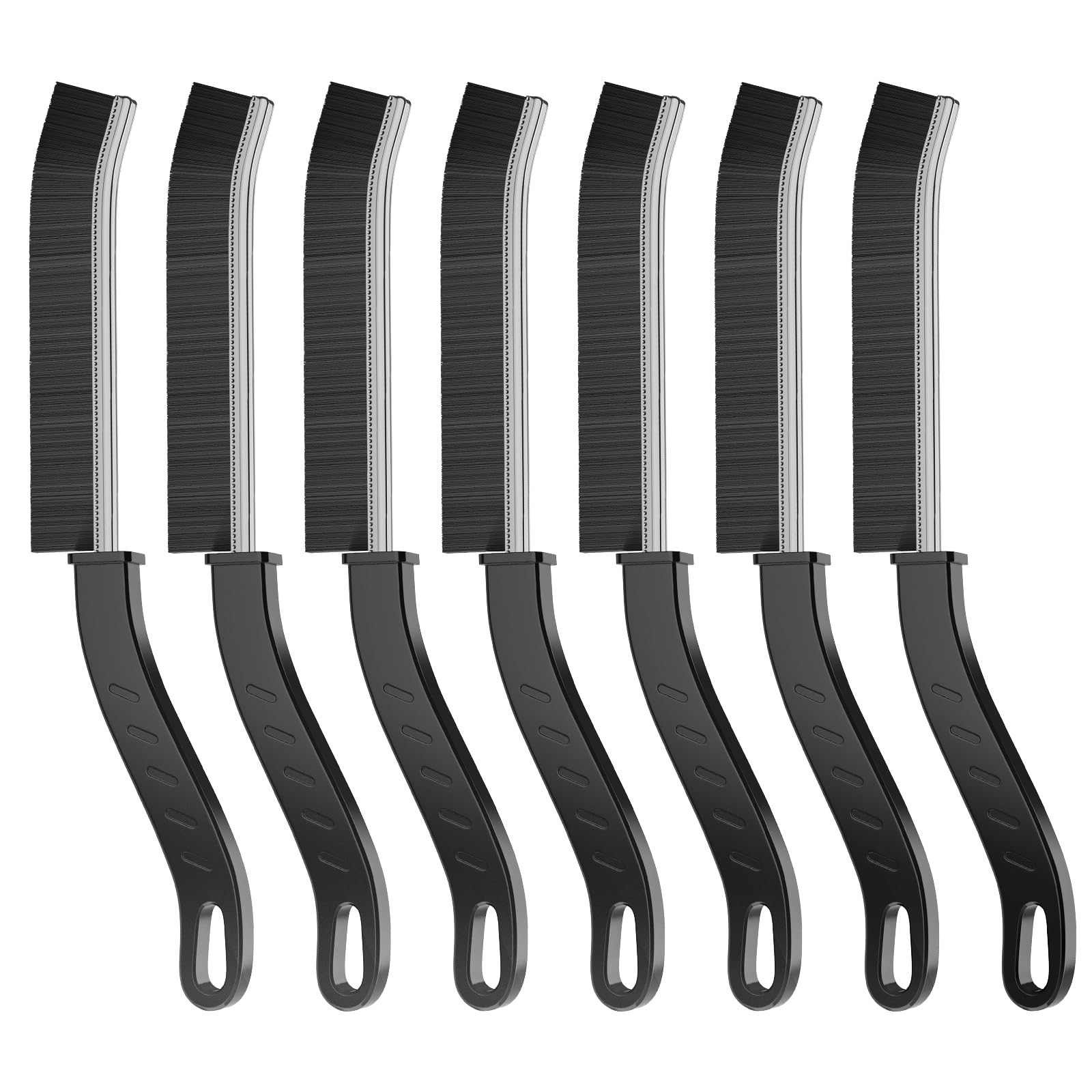 7 Stück Hartborsten Ecken Reinigungsbürste - Fugenbürste Bad, Fugenreinigungsbürste, Fugenreiniger Bürste für Küche, Dusche, Küche, Fliesen, Fenster, Spüle, Haushalt - Mehr Komfort beim Reinigen