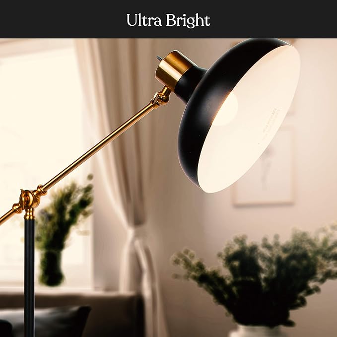 Brightech Brightech Wyatt Industriële vloerlamp voor woonkamer en slaapkamer, rustieke leeslamp in boerenstijl, staande binnenlamp met verstelbare arm voor handwerk en taken. photo 3