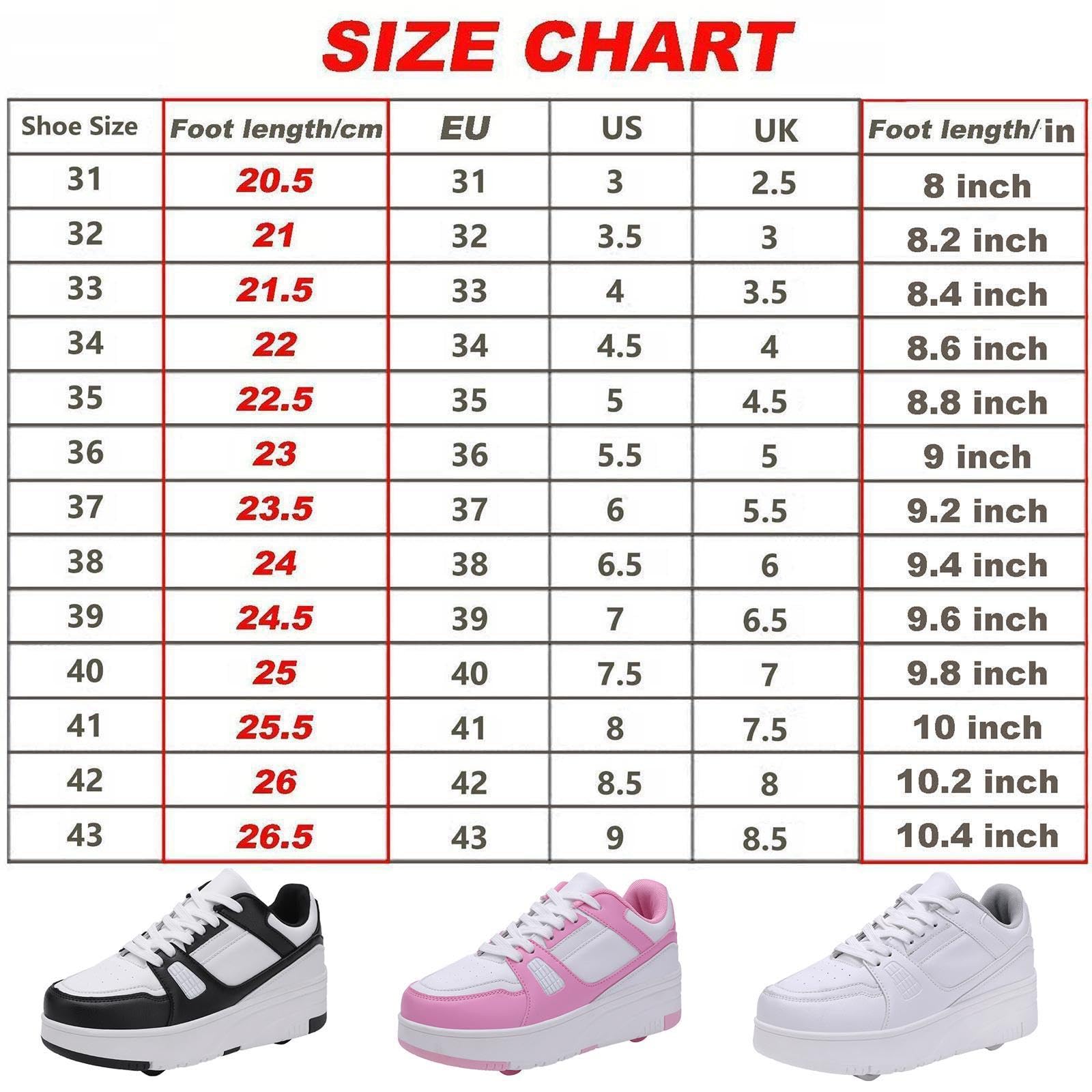2-in-1 Multifunktionsrollschuhe für Kinder und Erwachsene, Skateboardschuhe, Sportschuhe