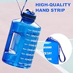 Bouteille d'eau de gallon avec paille et marqueur horaire, énorme bouteille de sport de 128 oz/74 oz avec poignée sans BPA, conteneur d'eau étanche pour le fitness, la gym, le yoga et les activités de plein air