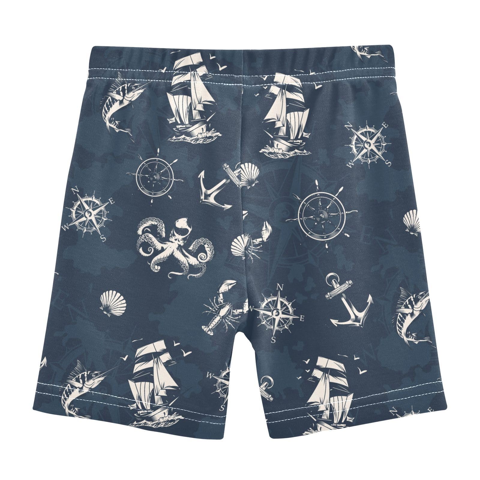 JHKKU Girls Vintage Marine Shorts Cotton Cartwheel Bike Kids Biker Under Dress Dance Short Girl Clothes 10Y