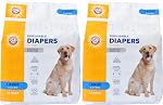 Arm & Hammer pour animaux Couches jetables pour chiennes - Ajustables, étanches, ultra absorbantes avec indicateur d'humidité pour urination, chiennes en chaleur, entraînement à la propreté et incontinence, Moyen, 12 unités