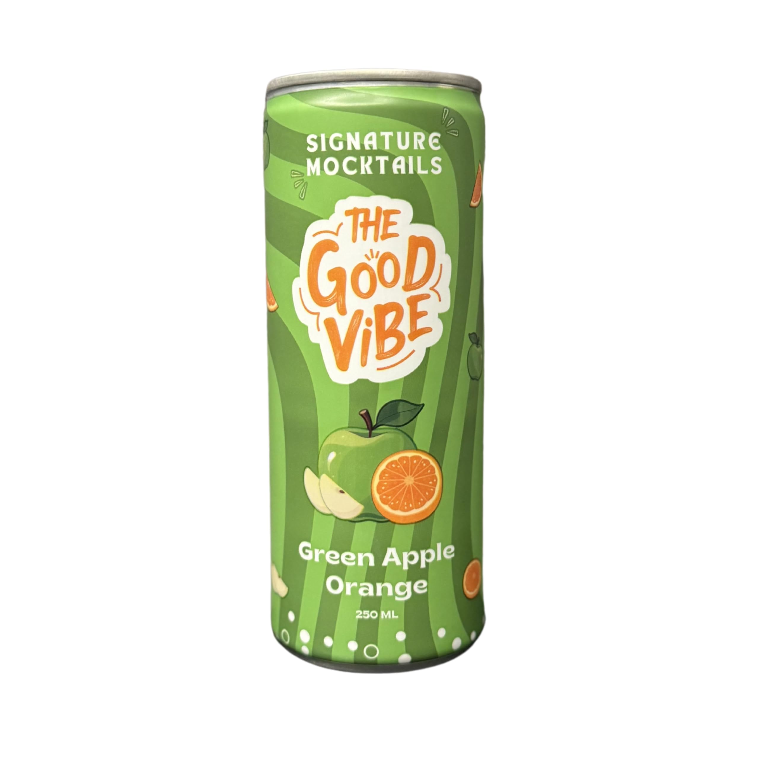 The Good Vibe Green Apple Orange Signature Mocktail | 250 ML | Pack Of 6