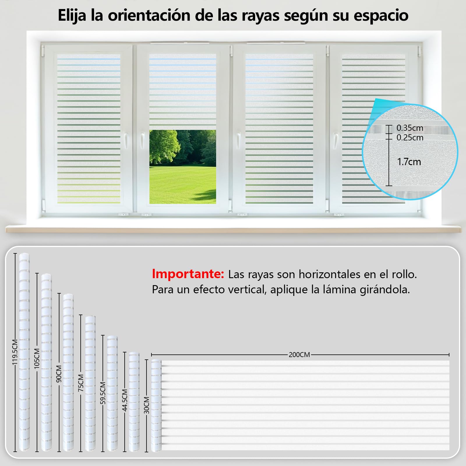 Zindoo Vinilos para Cristales Vinilo Adhesivo Cristal Patrón de Juncos Mate Proteger la Privacidad Anti UV Electrostática Autoadhesivo Decorativo para Dormitorio Sala Comedor Cocina 90x400cm