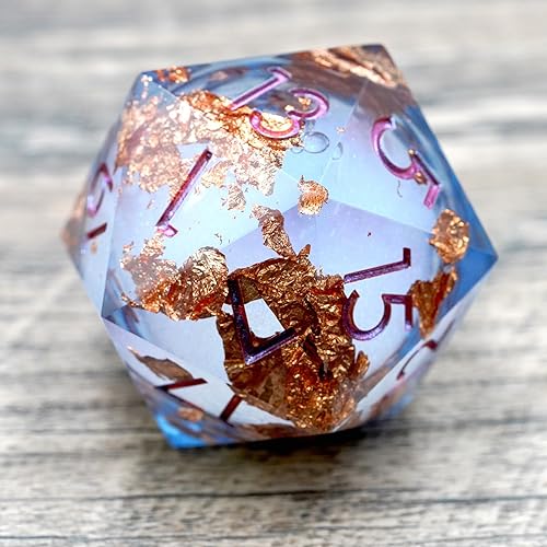 Miniatura 8 de Dados D20 de 1.969 in con núcleo de globo ocular de dragón móvil D20 Dungeons and Dragons D20 con estuche de regalo, dados poliédricos de borde