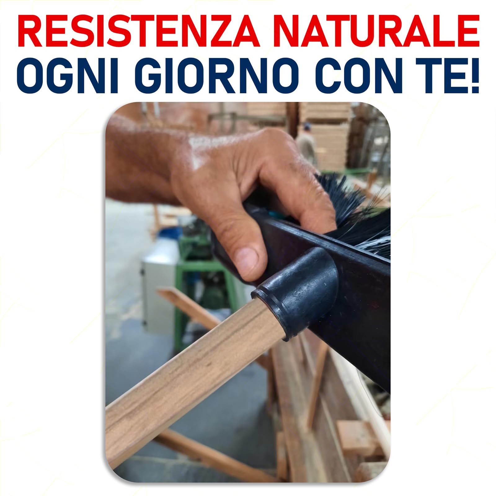 Sicignano | Manico in Legno Naturale con Attacco a Vite Universale, per Utensili Giardinaggio, Pulizia e Fai-da-te, Resistente e Ergonomico (1, 150 cm)
