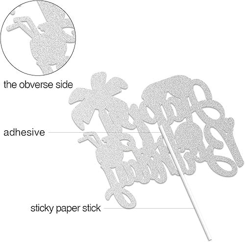 Miniatura 3 de Decoración para tartas de cumpleaños con diseño de coco para playa de verano, piscina, surf, decoración de fiesta, vacaciones de verano, suministros