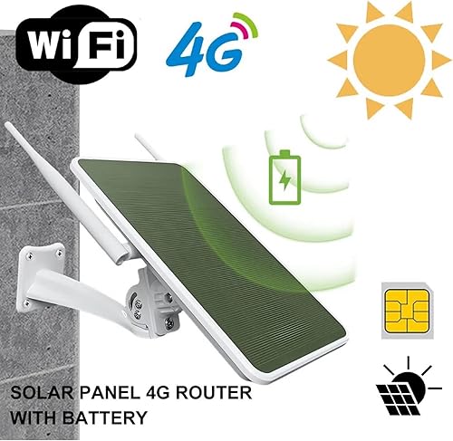 Miniatura 3 de ZJchao 6W Solar Powered LTE Modem Router, 4G WiFi Router with IP66 & Relay Function for Outdoor Camping Farm (#12)