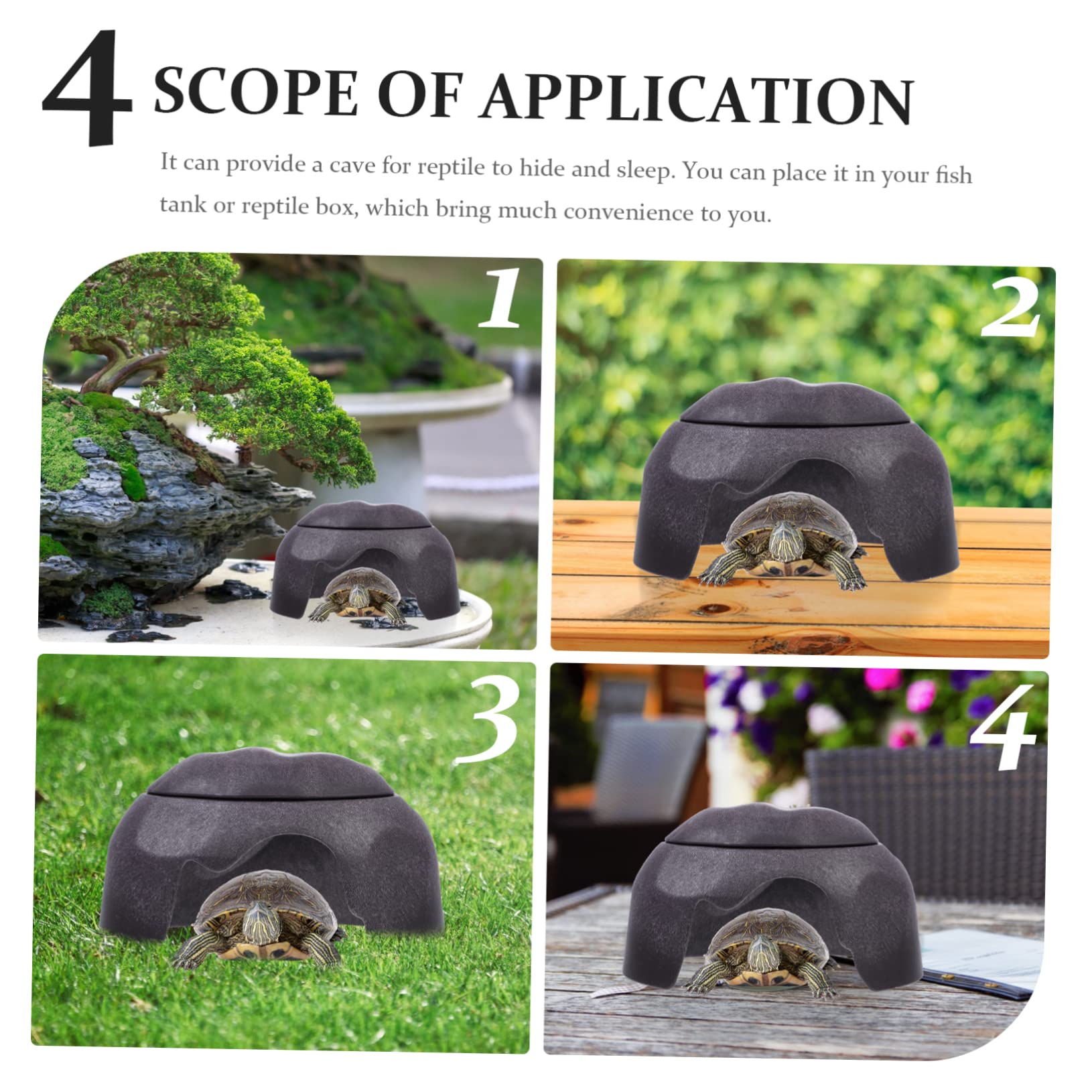 DOITOOL 1set Accessori Per Rettili Per Tartarughe Con Design Realistico e Resistente All Habitat Versatile Per Acquatici e Terrestri Nascondiglio Multifunzionale Per e