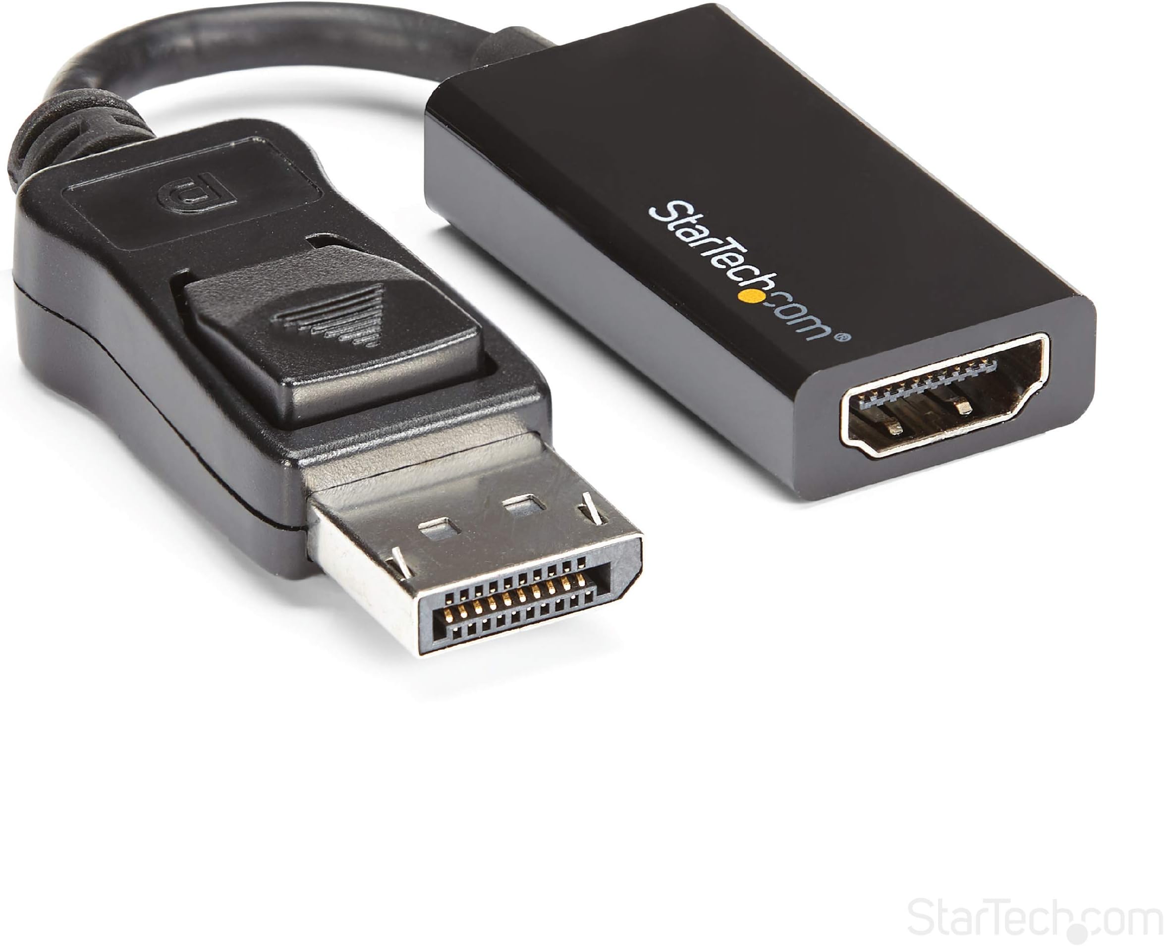 com DisplayPort to HDMI Adapter - 4K 60Hz Active DP 1.4 to HDMI 2.0 Video Converter - DP to HDMI Monitor/TV/Display Cable Adapter Dongle - Latching DP Connector (DP2HD4K60S)