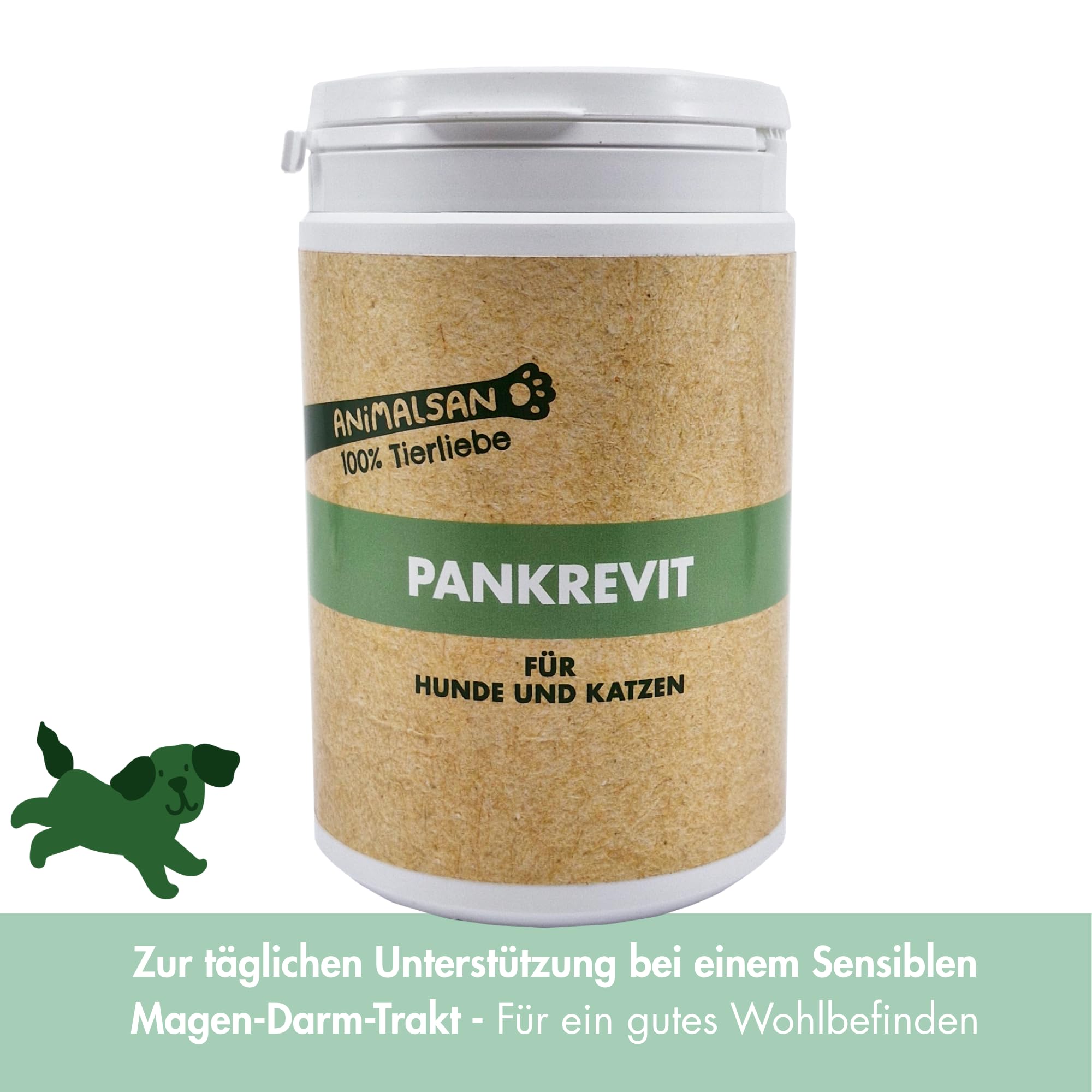 Pankrevit Pulver bei sensibler Verdauung, Hund & Katze, 500 g