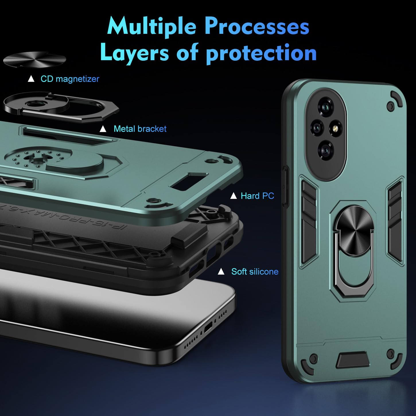 ILING Case For Honor 200 Pro 5G, Ultra-Thin Translucent Matte