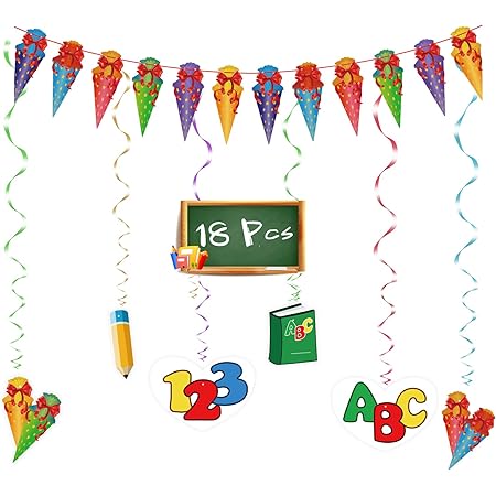 Seelok Decorations De Fete Retour A L Ecole Banniere Avec 12 Bonbons Coloreset 6 Pcs Suspendus Tourbillons Premier Jour De Decoration Scolaires Creative Fournitures De Classe Fete Anniversaire Enfant Amazon Fr Cuisine Et Seelok Decorations De Fete Retour A L Ecole Banniere Avec 12 Bonbons Coloreset 6 Pcs Suspendus Tourbillons Premier Jour De Decoration Scolaires Creative Fournitures De Classe Fete Anniversaire Enfant Amazon Fr Cuisine Et