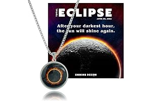 2024 Solar Eclipse Necklace: A Celestial Keepsake for a Memorable Birthday