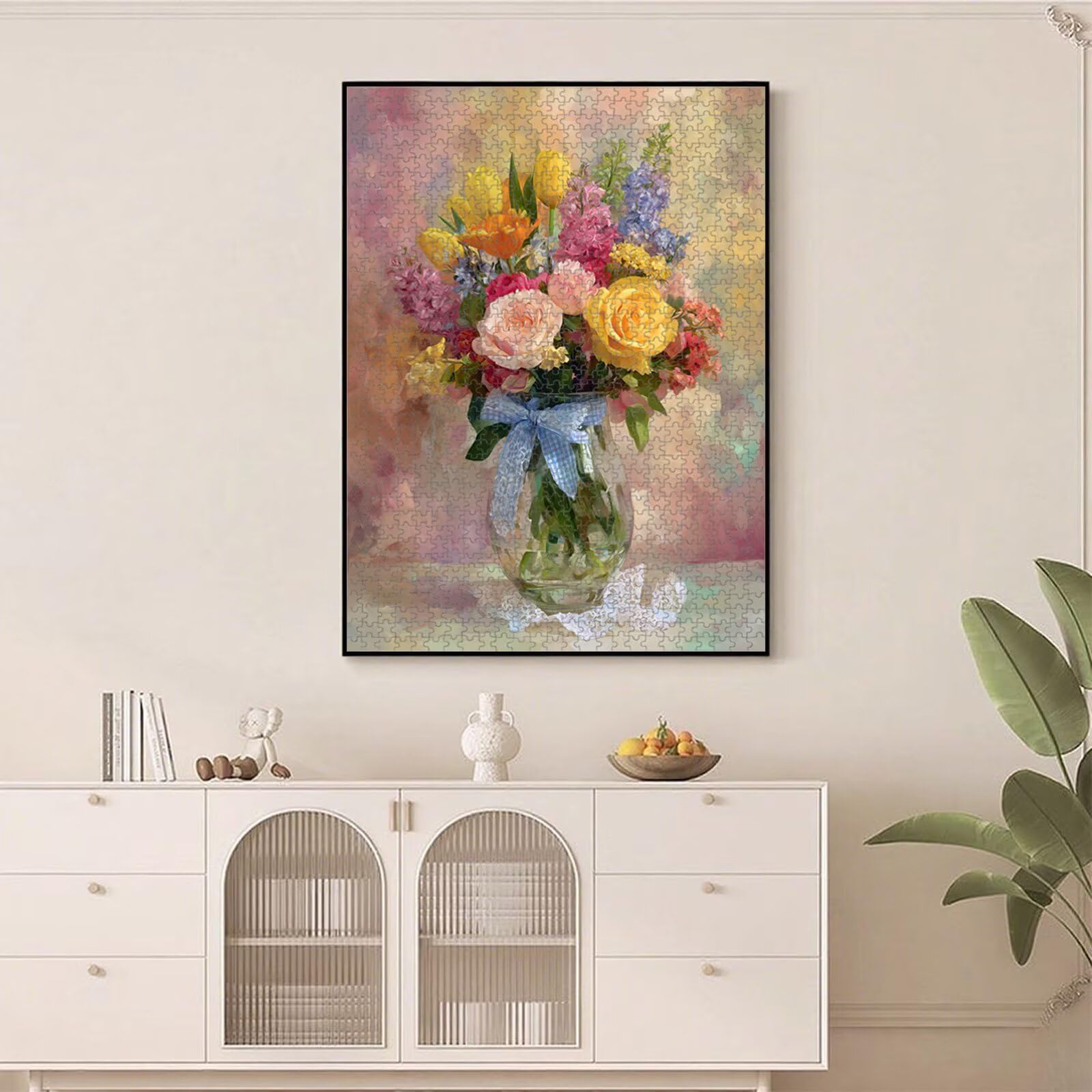 Puzzle 1000 Pièces, Paysage & Fleur Puzzle en Bois Durable 1T#2361 | Puzzle en Bois, Découpe de Précision, Encres aux Couleurs Vives, Loisir Relaxant, Décoration Intérieure, Cadeau, 50x75cm