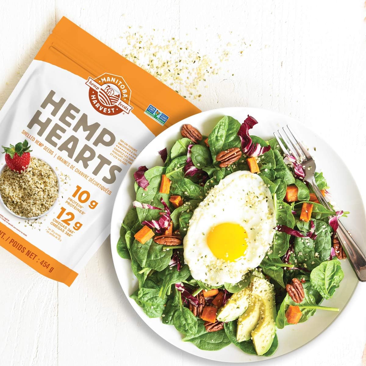 Manitoba Harvest Hemp Hearts Shelled Hemp Seeds, 454g; 10g Plant-Based Protein & 12g Omegas per Serving, Whole 30 Approved, Vegan, Keto, Paleo, Non-GMO, Gluten Free - Image 5