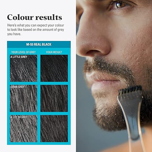 Miniatura 6 de Just for Men Color Gel Mustache  Beard M-55 - Barba de gel para hombre color negro