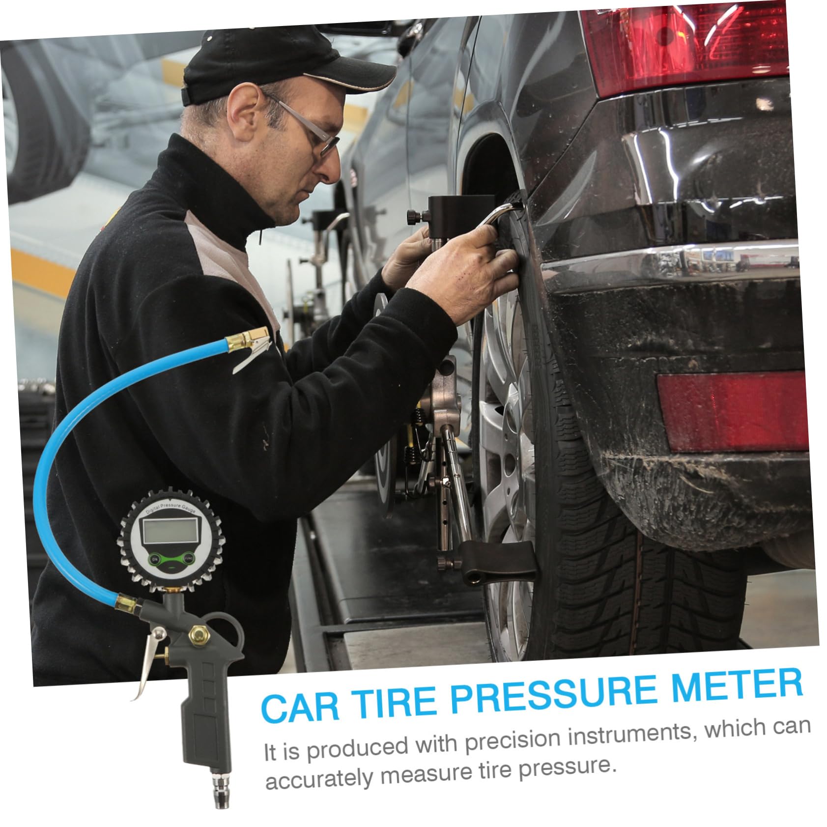 Jauge de Pression de Pneus Numérique Précise avec Affichage Digital Manomètre Auto pour Voiture Lectures Faciles et Renforcée