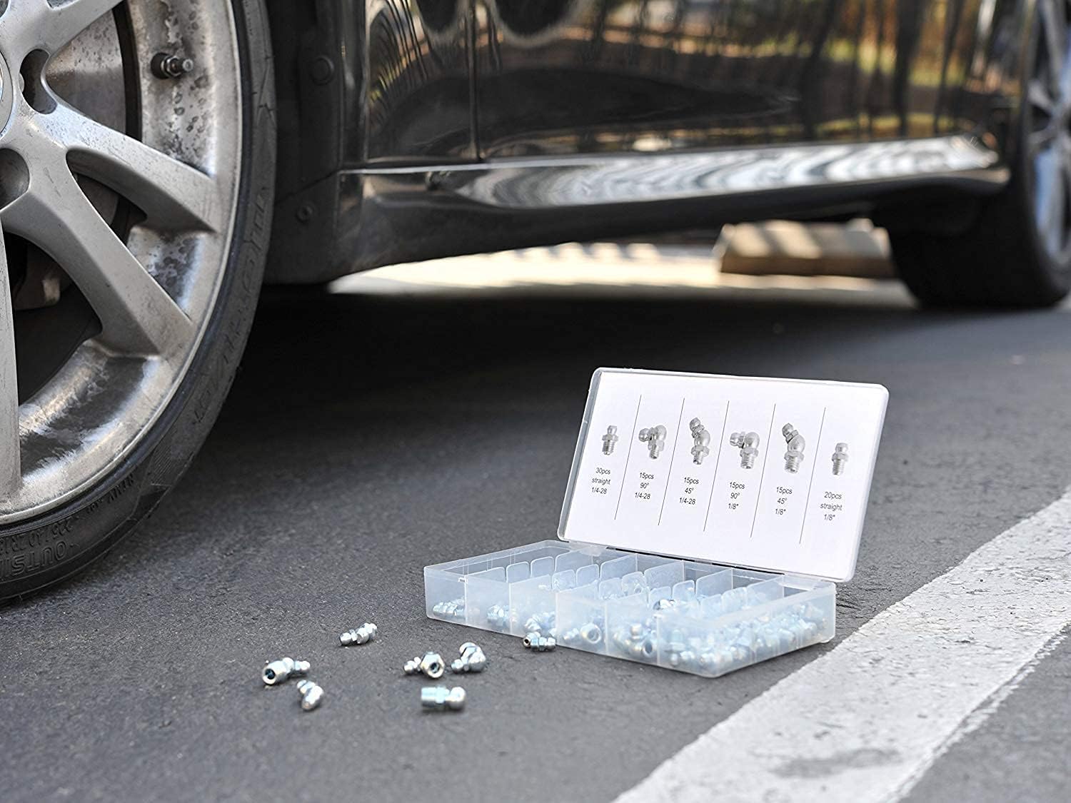 Bеѕt Quаlіtу 🔥 NEIKO 50463A Grease Fitting Assortment | 110 Piece | SAE | Straight and Angled Zerk Kit | Stainless Steel | For Angled Grease Guns, Bearing Housings, Mechanical Component Lubrication Bеѕt Cуbеr Mоndау 🔥 NEIKO 50463A Grease Fitting Assortment | 110 Piece | SAE | Straight and Angled Zerk Kit | Stainless Steel | For Angled Grease Guns, Bearing Housings, Mechanical Component Lubrication