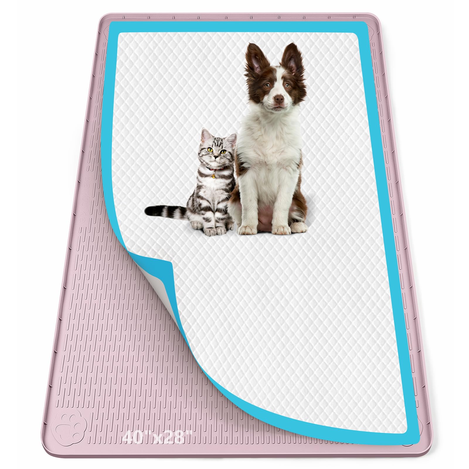 Tapis de récupération d'urine en silicone anti-fuite à bord haut