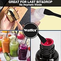 Vista 6 de Walfos Juego de 3 mini espátulas de silicona, espátulas pequeñas para cosméticos, espátula de belleza reutilizable resistente al calor de 600 °F