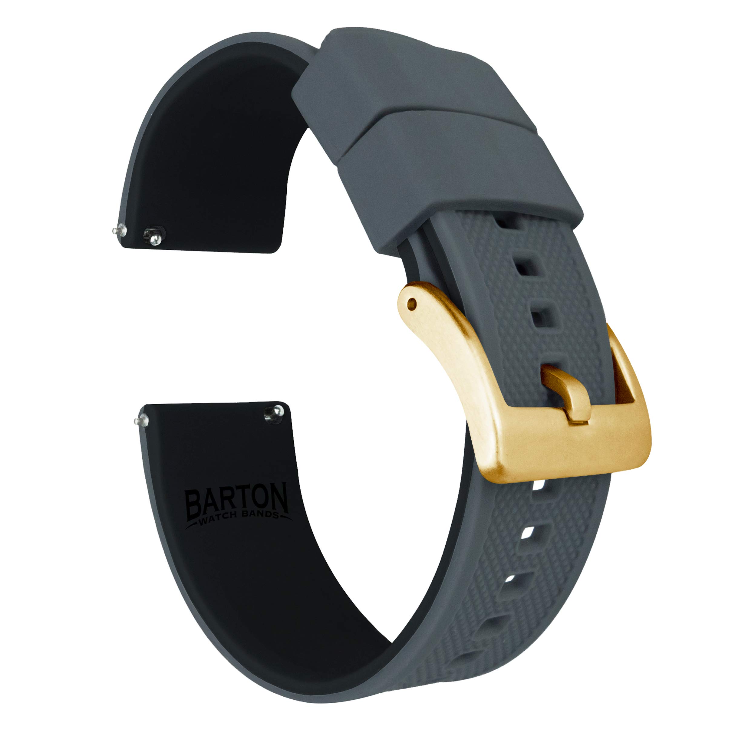 BARTON Elite Silicone Watch Bands - Gold Buckle Quick Release