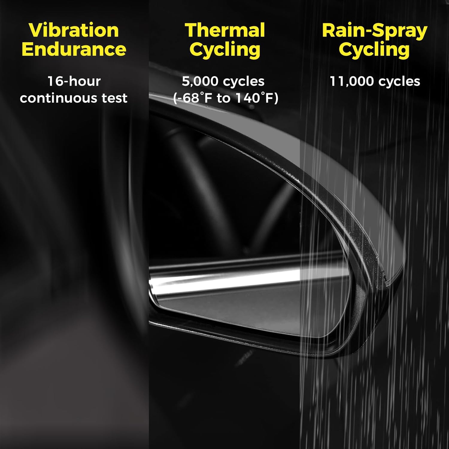 Driver Side Mirror (Left/LH) Compatible with Hyundai Elantra 2014-2016, Power Adjust, Manual-Folding, 3-Pin Connector, White Housing, Replaces 876103Y550, HY1320220
