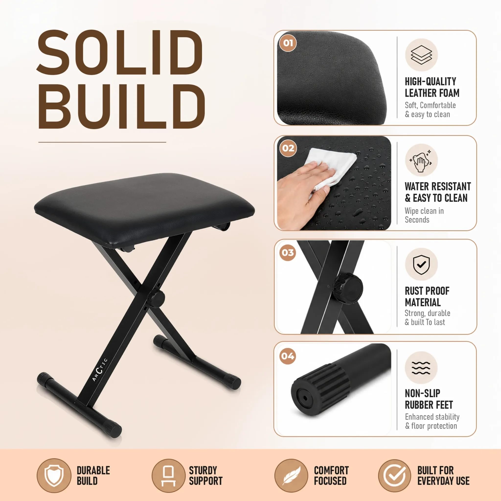 Arctic AR-KST-01 Height Adjustable Keyboard Stool : Amazon.in