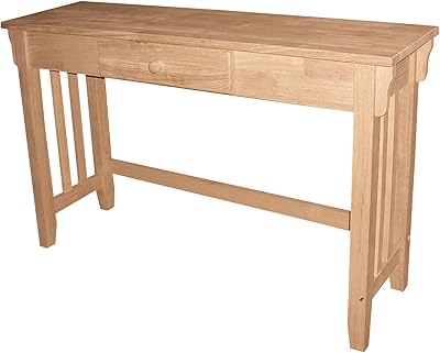 International Concepts Mission Console Table, Unfinished