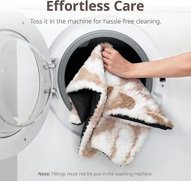 Cat Self-Heating Plush Pad, 60 x 45 cm, Electric-Free, Non-Slip, Brown