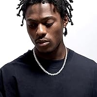 Vista 4 de Zeffy Collar de perlas de 0.157 in, 0.236 in, 0.315 in, delicado collar redondo de perlas de imitación, collar de perlas de boda, joyería delicada