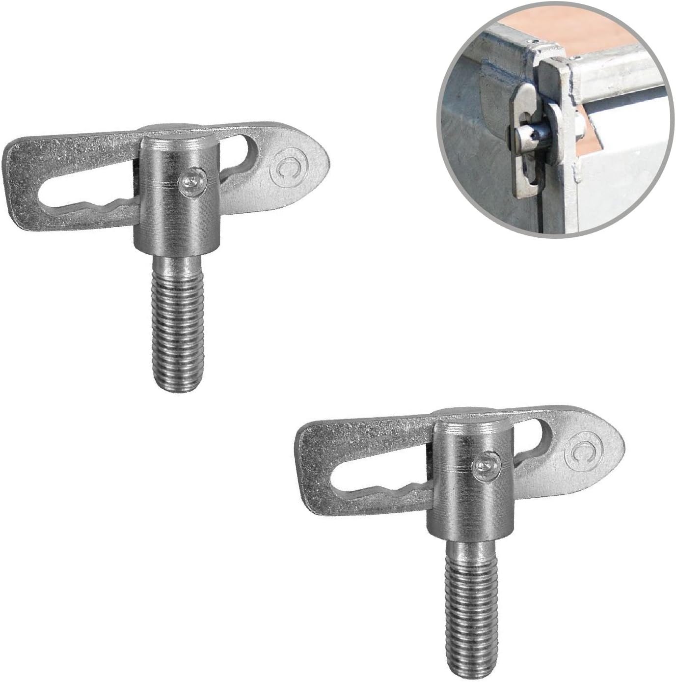 Amazon.com: Smart home 2 x Antiluce Fasteners 33mm Drop Lock Bolt On ...