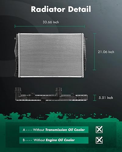 Vista 881 de SCITOO Reemplazo completo del radiador de aluminio para 1993-1998 para Toyota para T100 2.7L 3.0L 3.4L 2090 Radiador