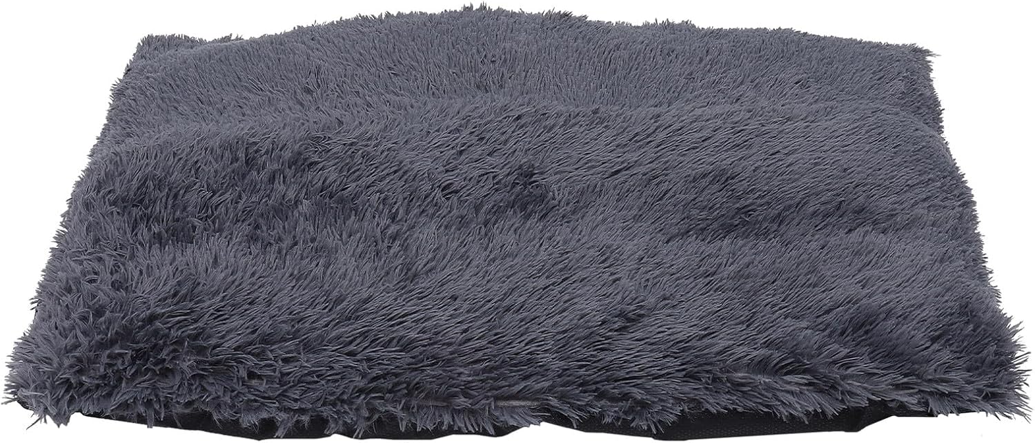 balacoo Thickened Plush Pet Nest Cushion Winter Warm Soft Pet Floor Pad Large Deep Gray for Dogs and Cats Indoor Sleeping
