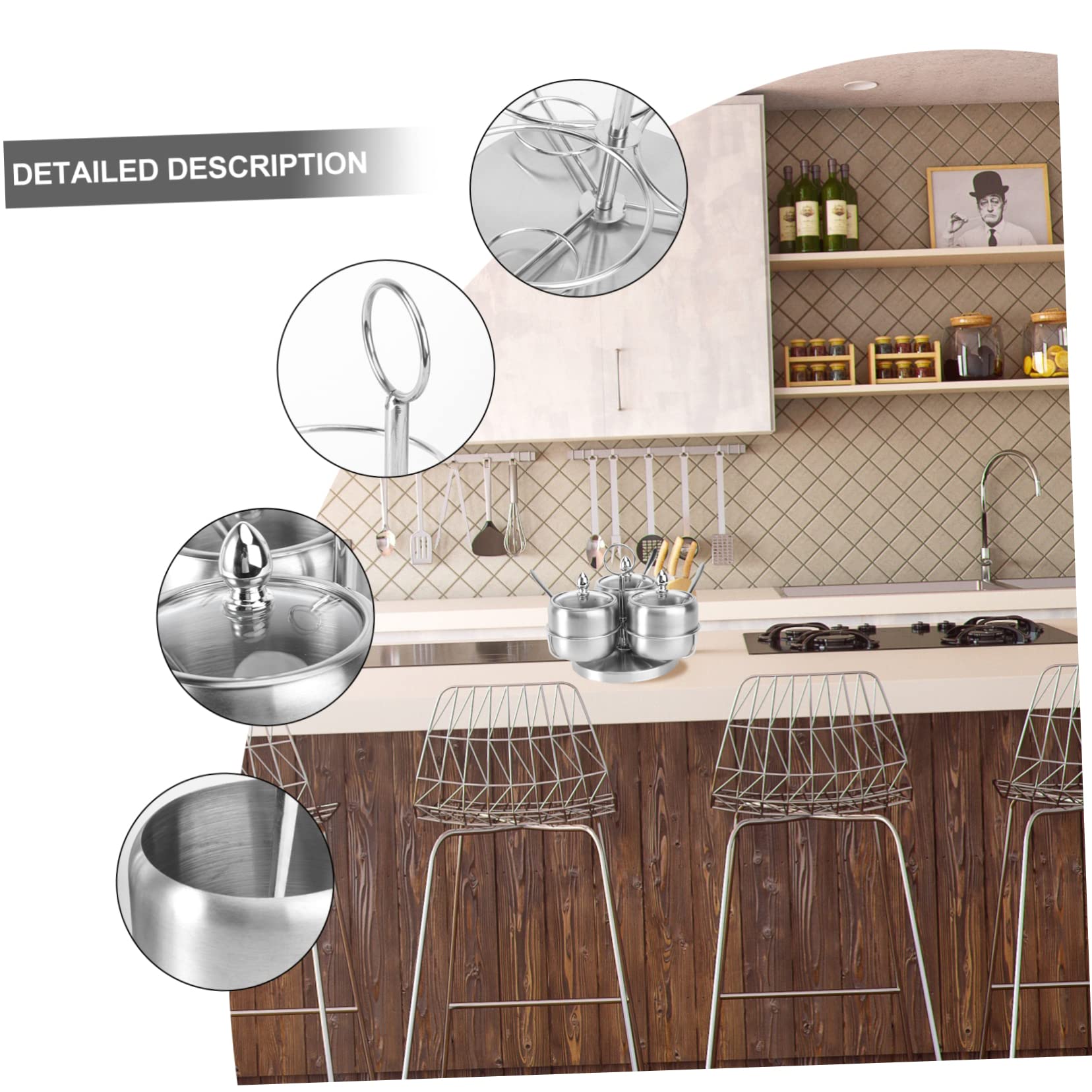 Cabilock Étagère à Épices Arche Porte-condiments pour Cuisine Range-épices Fonctionnel et Pratique