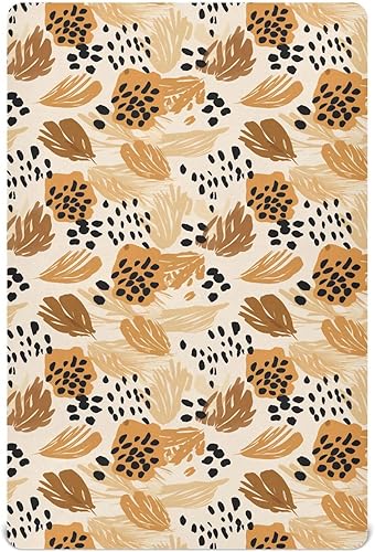 Fitted Crib Sheets Brown Leopard Palm Leaves Baby Crib Sheets for Boy & Girl Toddler Mattress Sheets 21215987