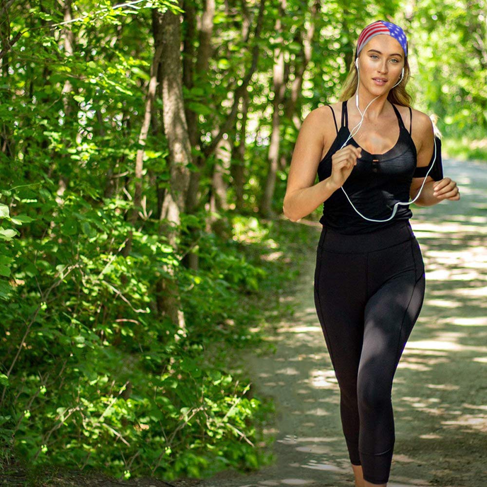Ceresa Inc Diademas deportivas para hombres y mujeres, bandas elásticas para el cabello para correr, deportes, caminar, viajes, fitness, baloncesto, entrenamiento, 2 unidades – banda para el pelo