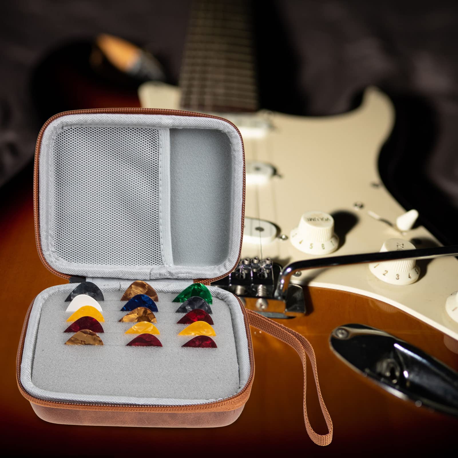 3juegos Púas De Guitarra Prácticas Con Estuche De Almacenamiento Púas De Aleatorios Accesorios Esenciales Para Guitarra y Ukelele