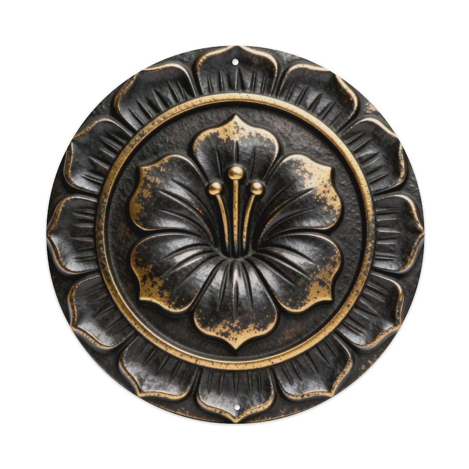 Japan Kikyo Crest Flower Metal Tin Sign Plaque
