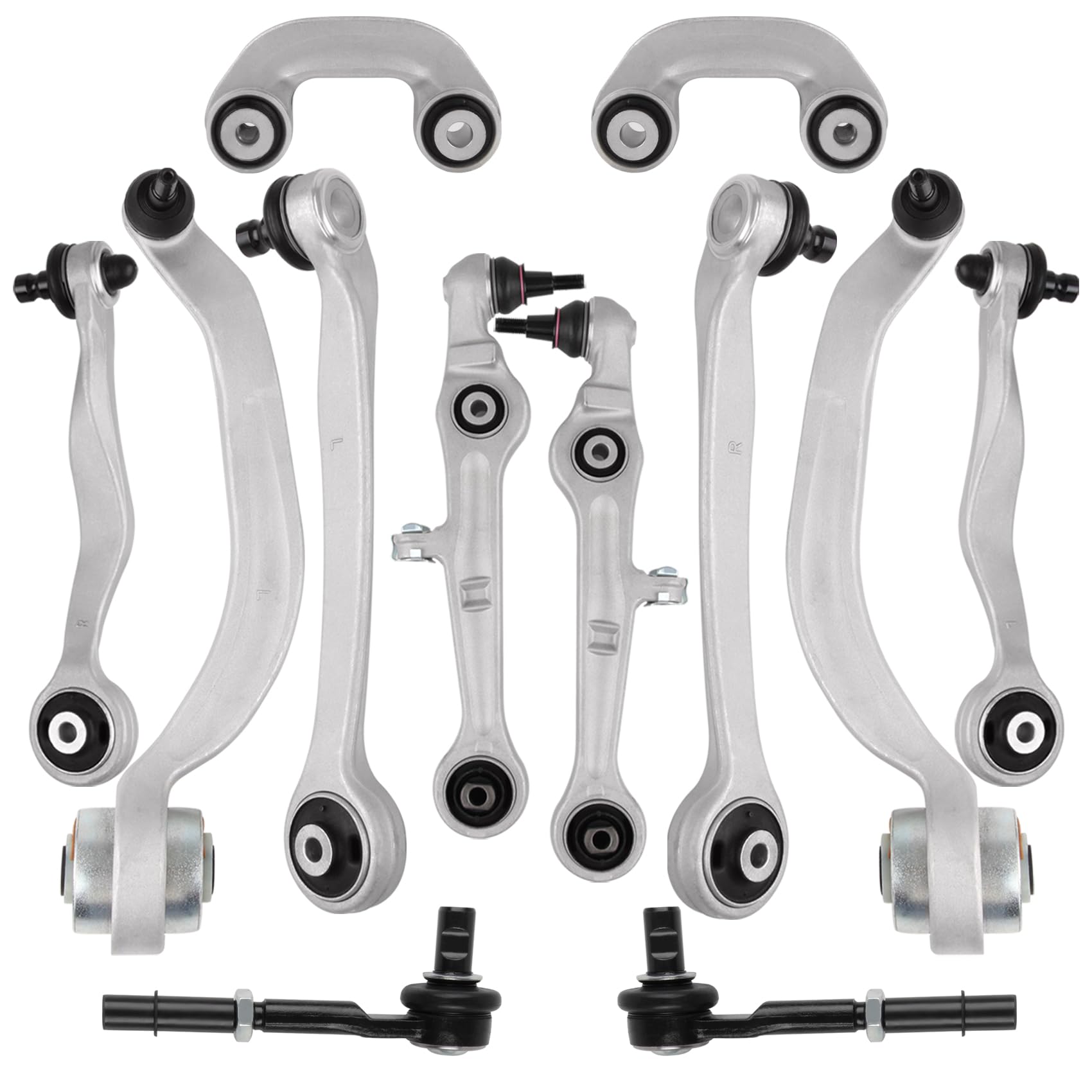 DOCAS compatibles avec Audi A4 B6 B7 A4 Avant B6 B7 A4 Cabriolet B7 EXEO 3R2 3R5 8E0498998, 8E0498998S1 Jeu de bras, suspension de roue (12 pièces)