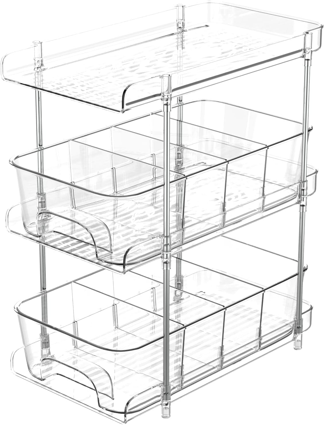TidyVerse 3Tier Clear Under Sink Organizer w/Removable