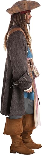 Miniatura 6 de Disfraz de capitán Jack Sparrow para adultos, disfraz auténtico de los Piratas del Caribe de Disney Jack Sparrow para hombres