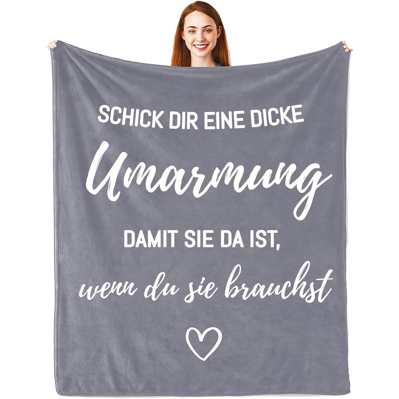 Asseourc Geschenke für Frauen und Männer - Umarmung Decke, Geschenk Beste Freundin Geburtstag, Weihnachten Geburtstagsgeschenk für Frauen Beste Freundin Freund Schwester, Gute Besserung Geschenke