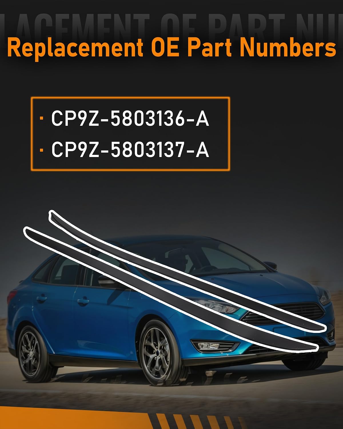 Left Right A Pillar Driver Passenger Side Windshield Trim Molding