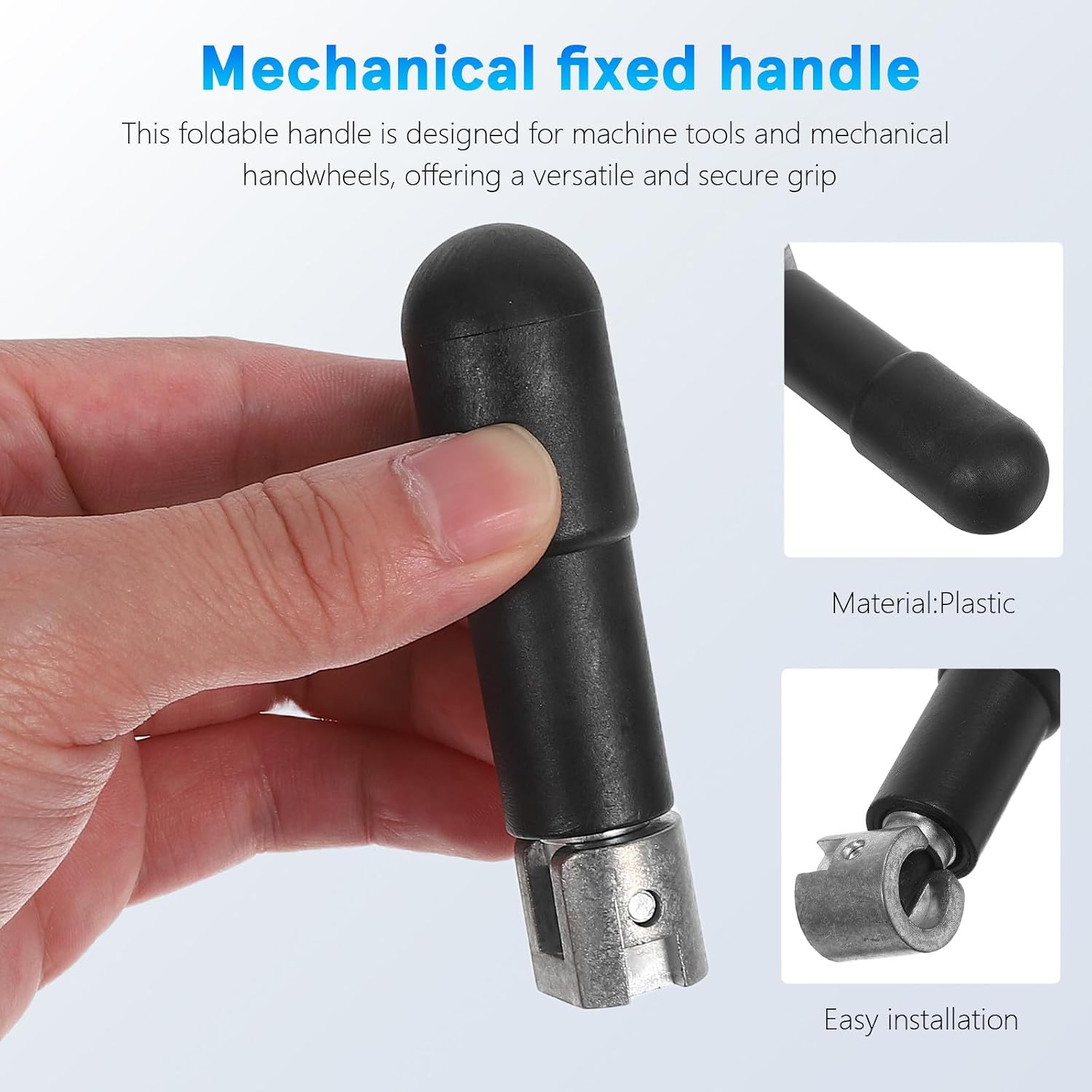 2pcs Folding Crank Handles with Clamping Screw for Lathe and Milling Machine Tools, Industrial Revolving Handwheel Grip Compatible with Drill and Machine Tool Operations